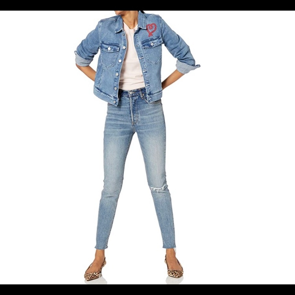 J Crew NWT Mercantile Cropped Embroidered Jacket - Picture 5 of 7